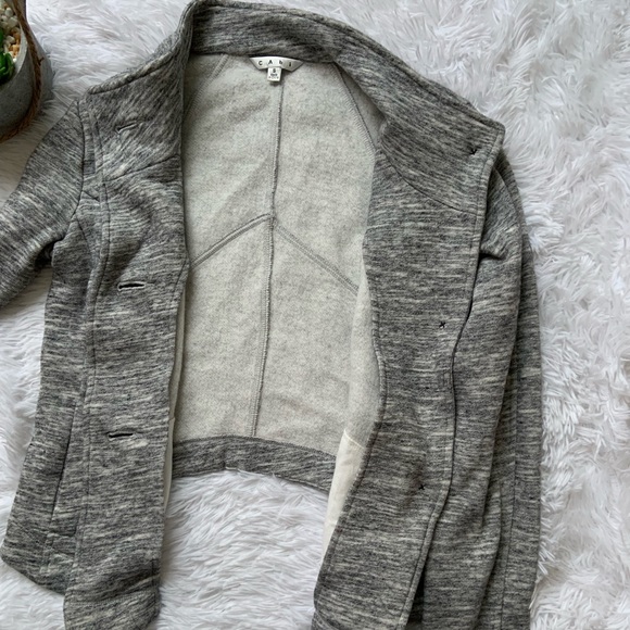 CAbi Heather Gray Moto fleece jacket - Picture 5 of 8